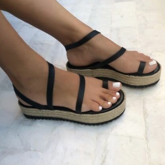 Christina Christi Handmade Leather Sandals Black Color - Picture 2 of 7